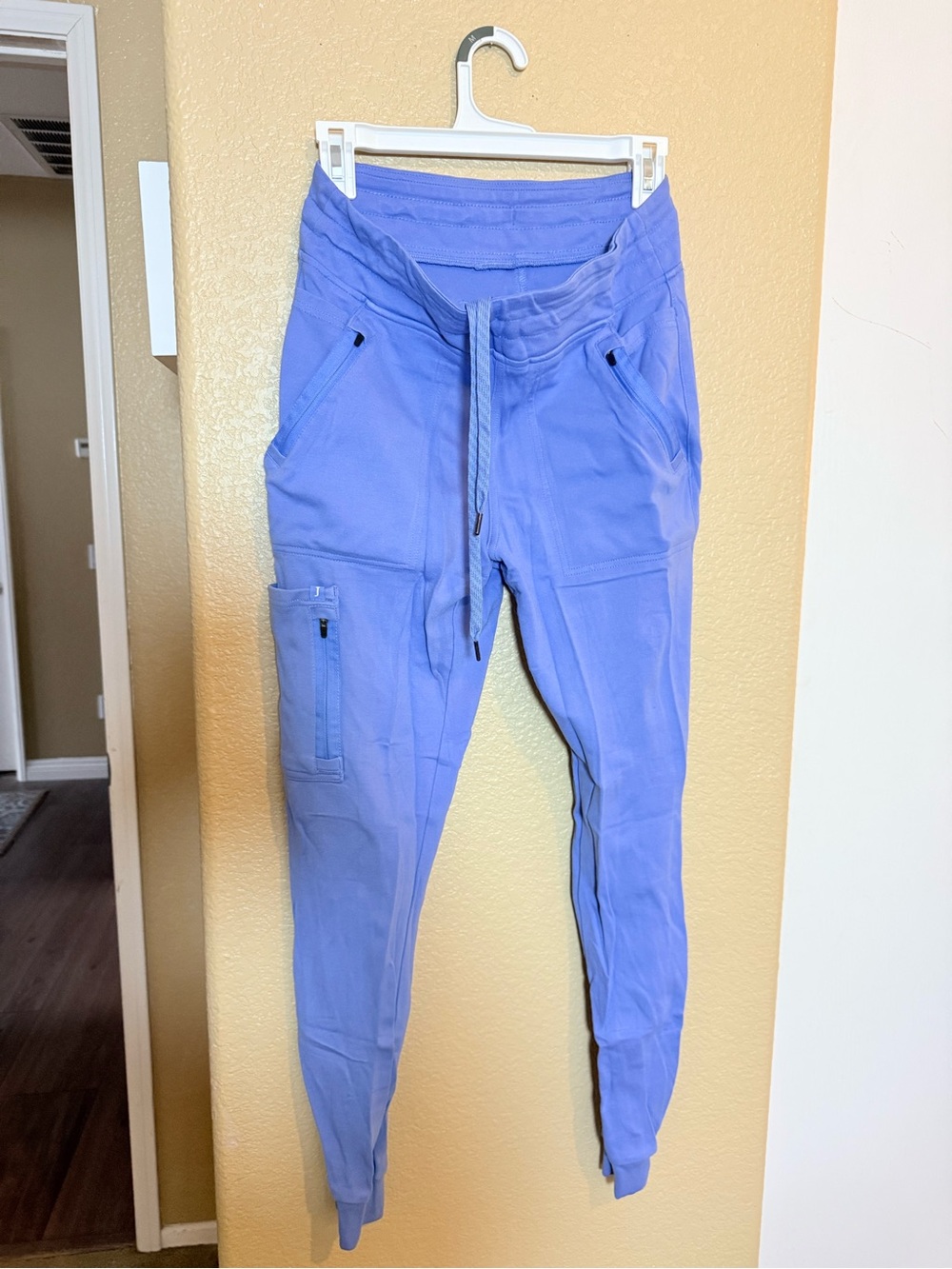 Jaanuu Light Periwinkle Women's Jogger Sweatpants with Cargo Pocket